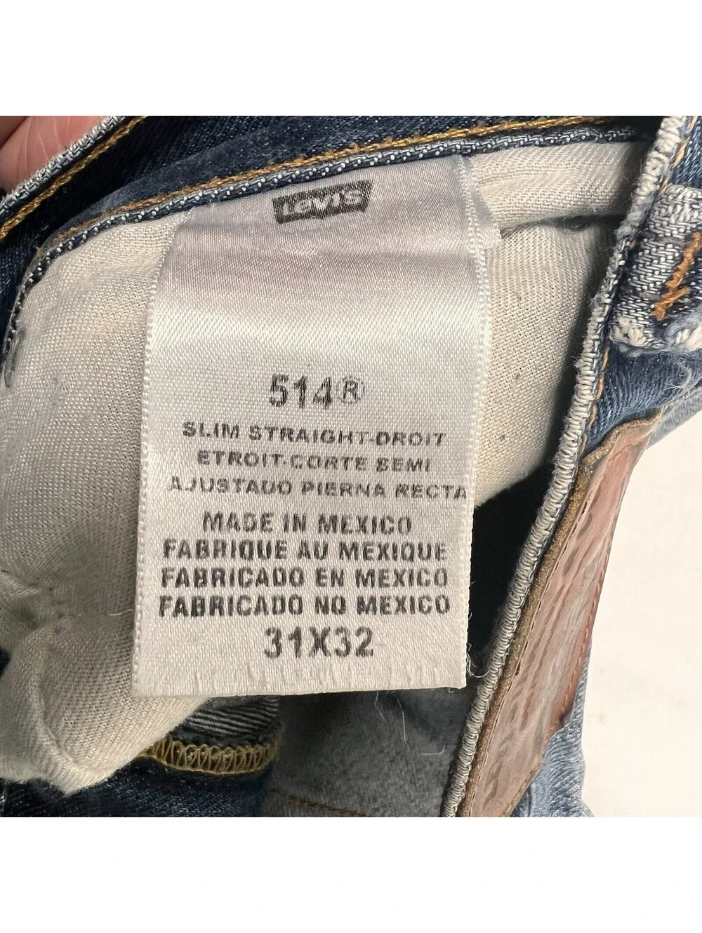 Levi's 514 Denim Slim Straight Men's Distressed Jeans 31 X 32